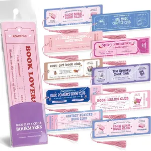10 count Book Lovers Club Bookmarks,Funny Bookmarks for Women,Double Sided Romance Booklover Gifts,Book Club Gifts for Romance Reader Friends Girls