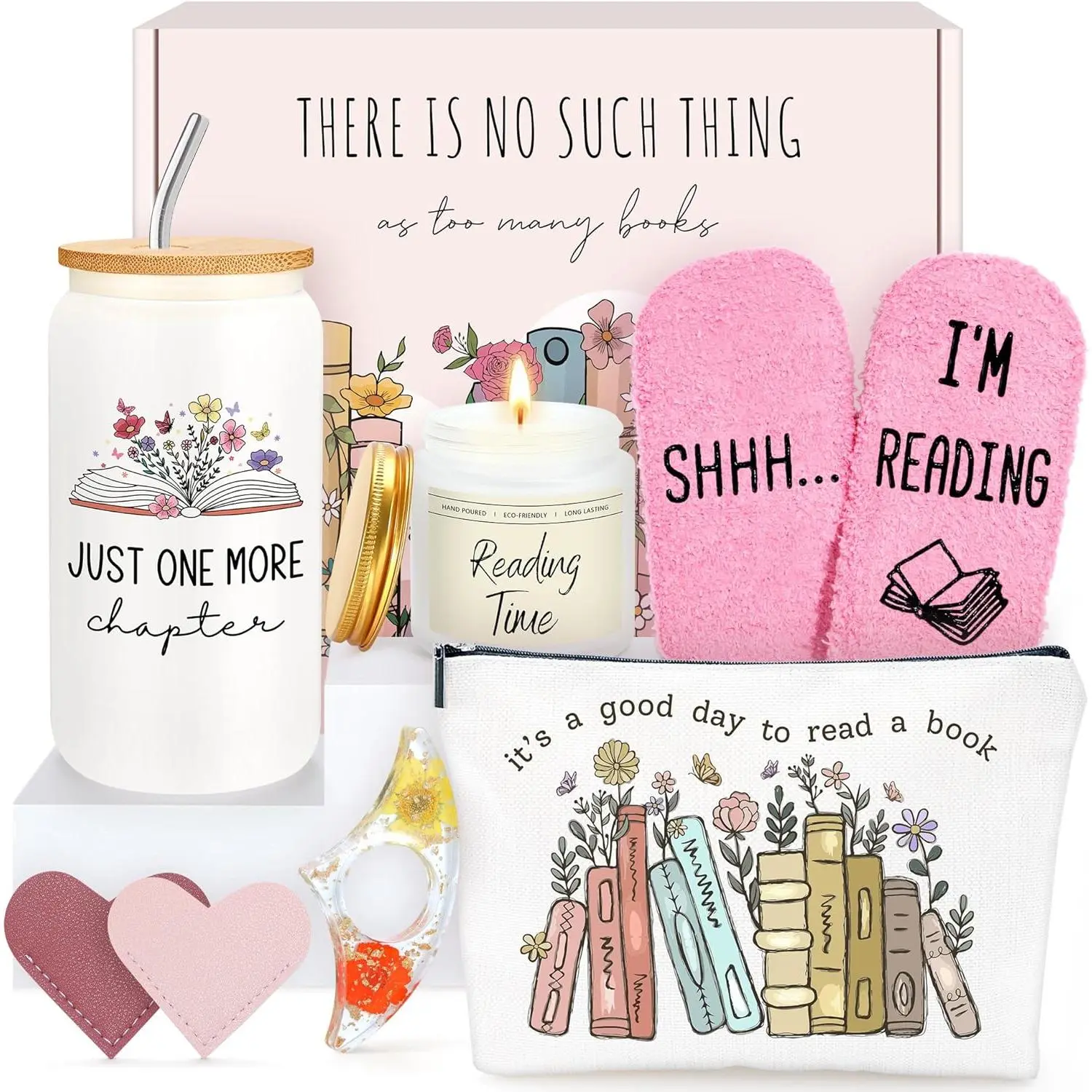 PRADNEL Book Lover Gifts for Women, Presents for Teachers and Best Friends,Graduation Gift Set, Anniversary, Birthday for Mom, Wife, Girlfriend, Teacher, Sister, Boss, Colleague, Friend, Classmate, Roommate,, Teacher Appreciation Gifts
