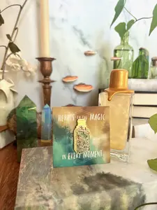 "Every Moment is Magic" Gold Enamel Keychain Potion Bottle