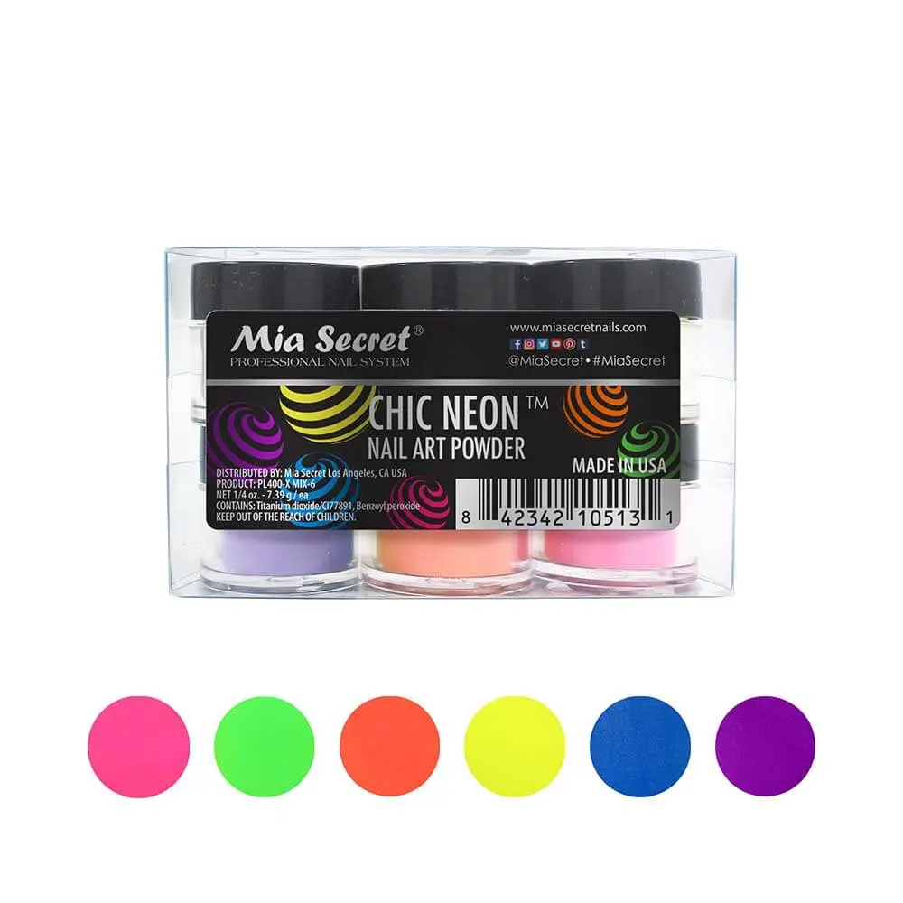 Chic Neon Nail Art Powder Collection Chic Neon Nail Art Powder Collection