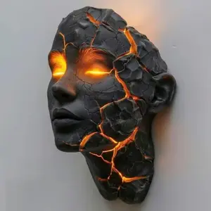 Broken Soul Wall Lamp Art Decor Sculpture Light for Bedroom Living Room Corridor Bar Adds Mysterious Atmosphere LED Neon Lights