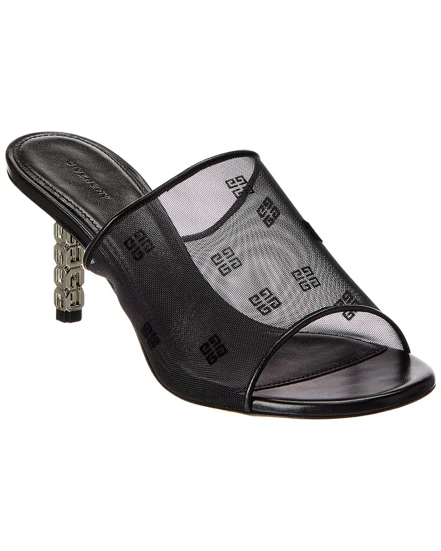 Givenchy G Cube Mesh & Leather Mule