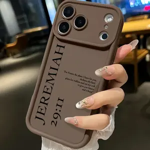 Jeremiah 29:11 Bible Verse Phone Case "I Know The Plans I Have For You" Quote Featuring A Thickened Soft Tpu Back And Raised Camera Step Design Blending Cloud-Like Comfort With Reliable Lens Protection For iPhone 17 16 15 14 13 12 11 X XS