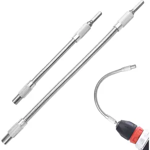 Flexible Drill Bit Extension (2 Pack) |   7.8" & 11.8" Bendable Drill Bit Extender |   1/4 Magnetic Hex Shaft for Tight Space Automotive Repair, Furniture Assembly, and Home Projects