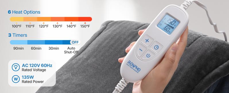 RENPHO Back and Eye Relaxation Gifts Bundle, Back Heating Pad and Eyeris 3 Eye Massager with Heat and Cooling Pack, Valentines Day Choice for Women Mom Wife