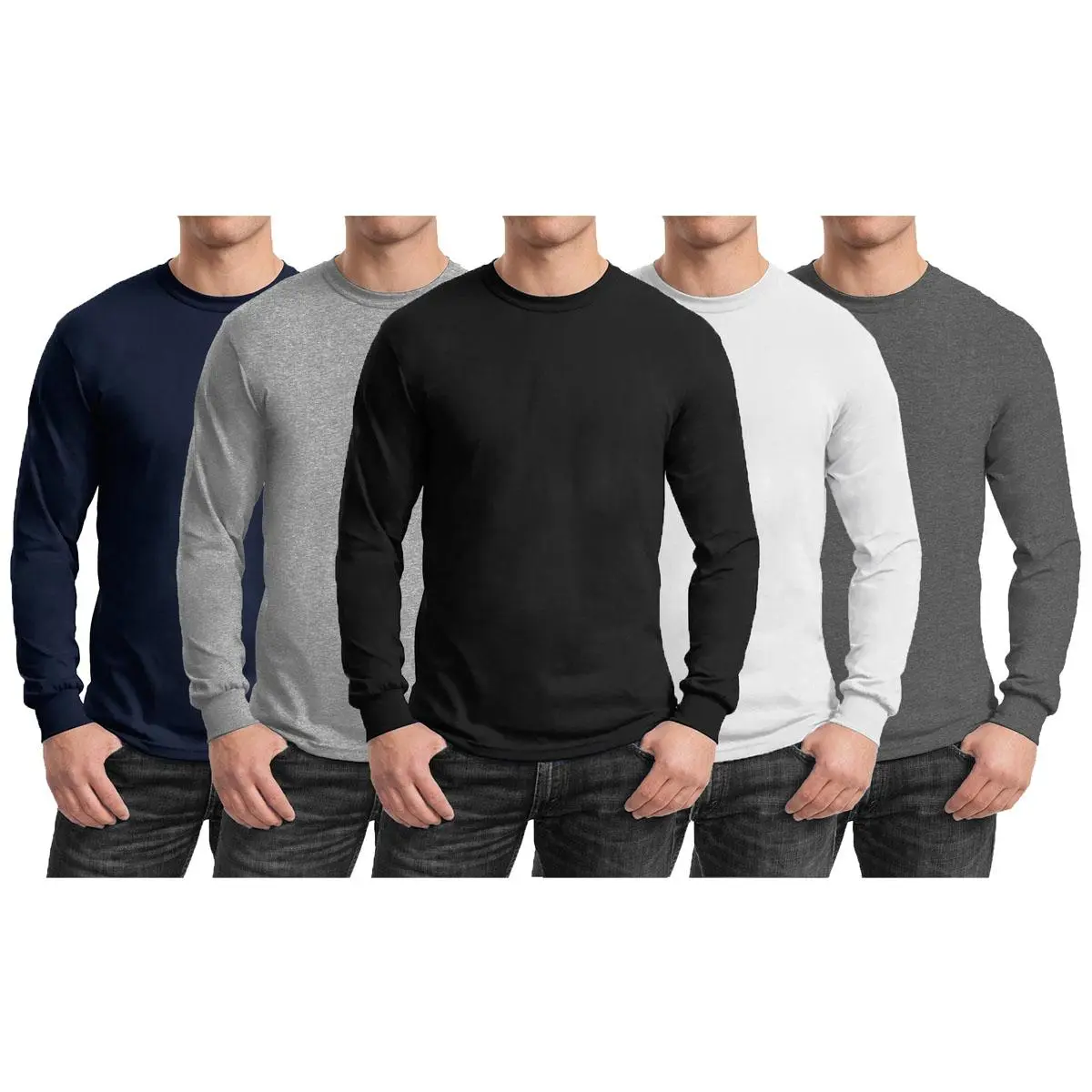 Black-Navy-Charcoal-Heather Grey-White