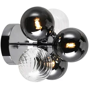 CWI Lighting Pallocino LED 9 inch Chrome Wall Sconce Wall Light 1205W9-3-601