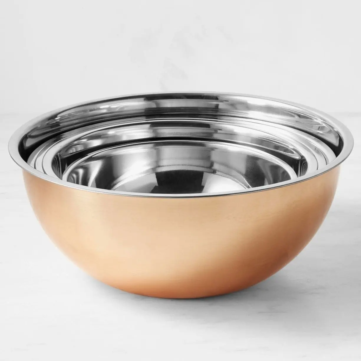 Williams Sonoma Copper Mixing Bowls, Set of 5