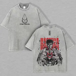 Gyomei Himejima Graphic Tee, Stone Hashira T-Shirt, Vintage Washed Oversized Shirt, Manga Villain Demon Slayer Cottong T-Shirt