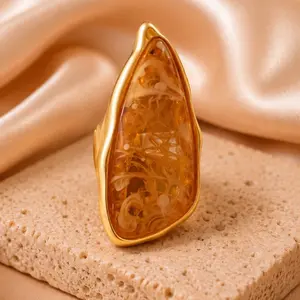 Honey Heat Oversized adjustable statement ring