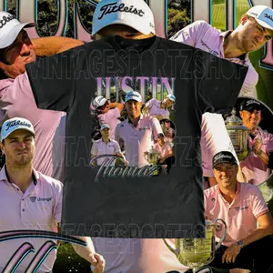 Vintage Justin Thomas Shirt - Adult Sizes Custom Vintage Design Golf Player High Quality Tee Gift