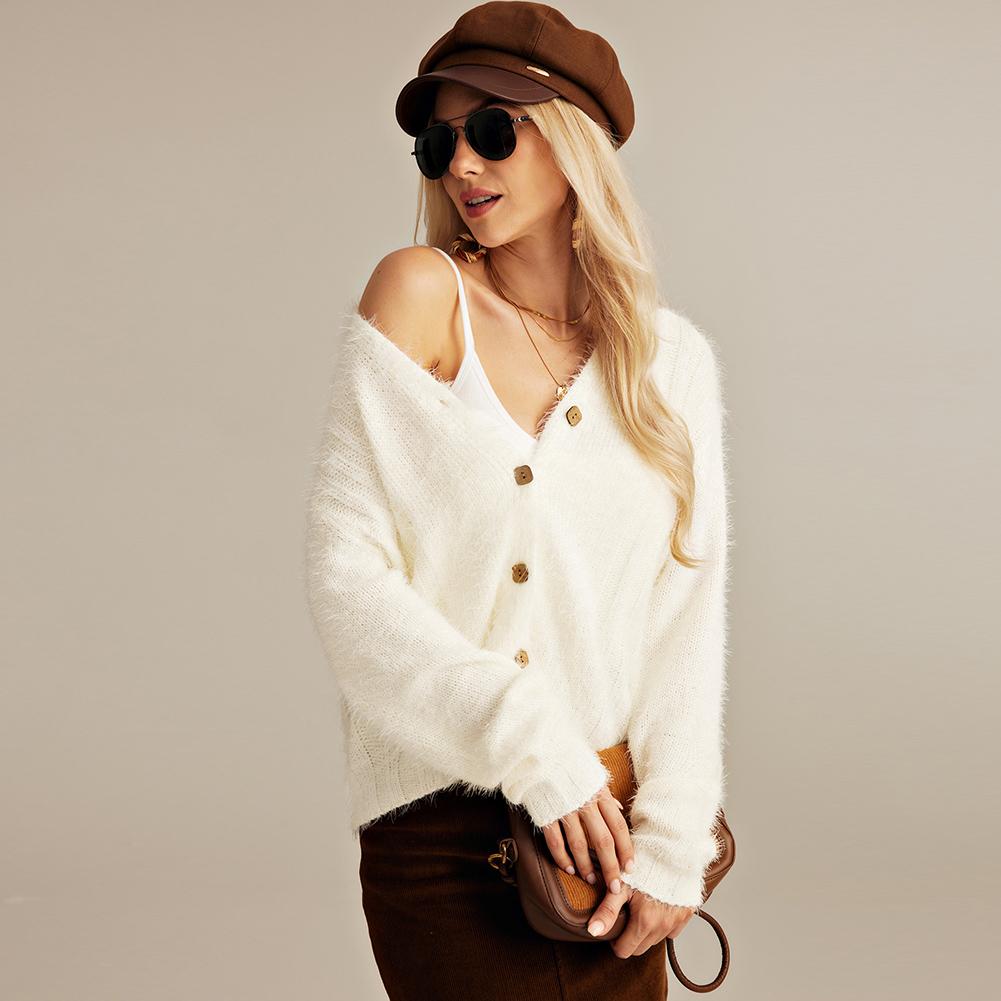 Grace Karin Women's Long-Sleeve Knitwear Cardigan - Short V-Neck, Button-Front, Soft Cozy Basic Top for Autumn Winter, Party, Work, Clothes, Cardigan For Women, Soft Fabric, Braided, Knitting, 2Xl, Lady, Buttoned Elegance, Evening, Holiday, Lightweight, W Grace Karin Women's Long-Sleeve Knitwear Cardigan - Short V-Neck, Button-Front, Soft Cozy Basic Top for Autumn Winter, Party, Work, Clothes, Cardigan For Women, Soft Fabric, Braided, Knitting, 2Xl, Lady, Buttoned Elegance, Evening, Holiday, Lightweight, W