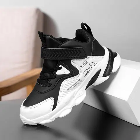 Boy's Colorblock Velcro Design Running Shoes, Sporty Comfortable Breathable Lightweight Non-slip Sneakers, Kids Sports Shoes for Daily Wear, Breathable Eva Shoes