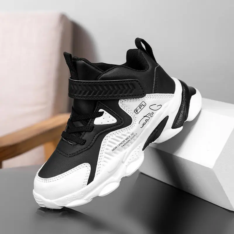 Boy's Colorblock Velcro Design Running Shoes, Sporty Comfortable Breathable Lightweight Non-slip Sneakers, Kids Sports Shoes for Daily Wear, Breathable Eva Shoes