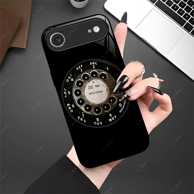Suitable for [iPhone 17 Air] High-end phone case🤩, featuring a vintage rotary dial pattern🥰✨, with a high-end, stylish, and minimalist design，drop-resistant, affordably priced，fingerprint-resistant  YM99