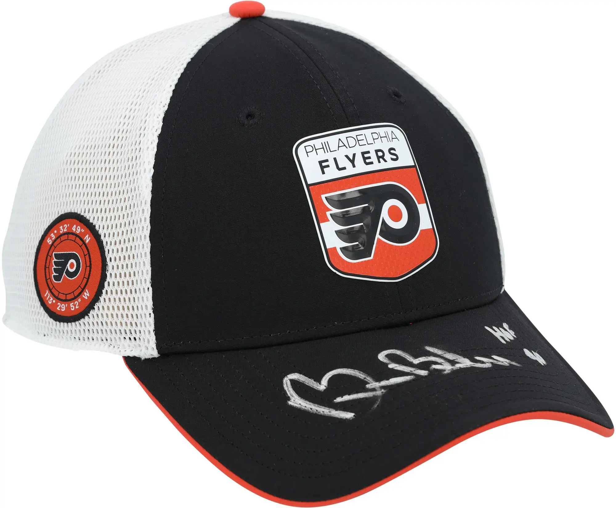 Bill Barber Philadelphia Flyers Autographed Draft Fanatics Cap with "HOF 1990" Inscription - Fanatics Authentic Certified