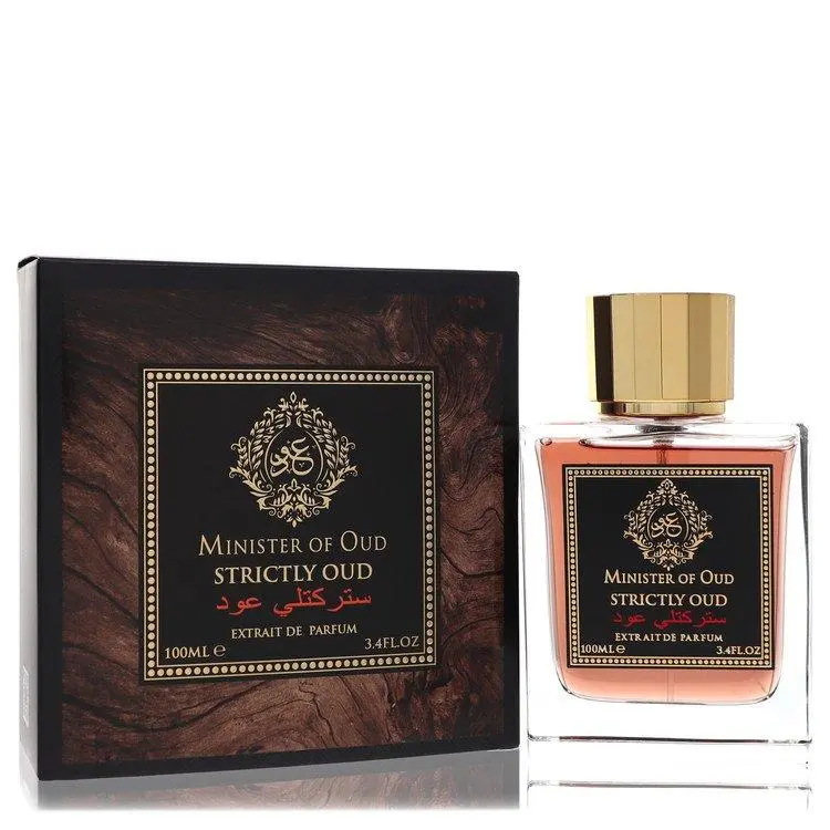Fragrance World Minister Of Oud Strictly Oud Extrait De Parfum Unisex — Turkish Rose, Saffron, Agarwood (Oud), 3.4 oz (100 ml) | lattafaamethyst oud edp perfume, unisex saffron fusion edp, sweet oud, blue oud, sandalwood, turkish rose perfume, olibanum