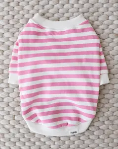 Camden Pink + Ivory Striped Dog Sweatshirt