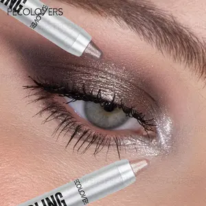 2 Pcs Colored Dual-ended Shimmer Eyeshadow Stick, Light purple Champagne Color Brighten Color Smoke Color, High Pigmented Rendering, Eye Shadow Pen, Cream Texture Easy To Apply, Daily Makeup, Tarte Smolder Eyes, Y2K Makeup Style