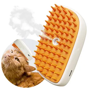 Soft Bristle Pet Spray Brush, 2-in-1 Grooming & Hydrating Brush for Dogs & Cats, Gentle Detangling & Anti-Static