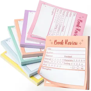 Book Review Mini Sticky Notes - 6P  to School Colorful Self-Stick Note Pads Reading  for Book Lovers&Readers, 300 Sheets Small Notepads Reading Log Stickers for Bookish Bookworm