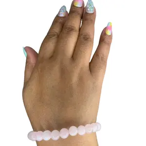 Rose Quartz Ball Bracelet