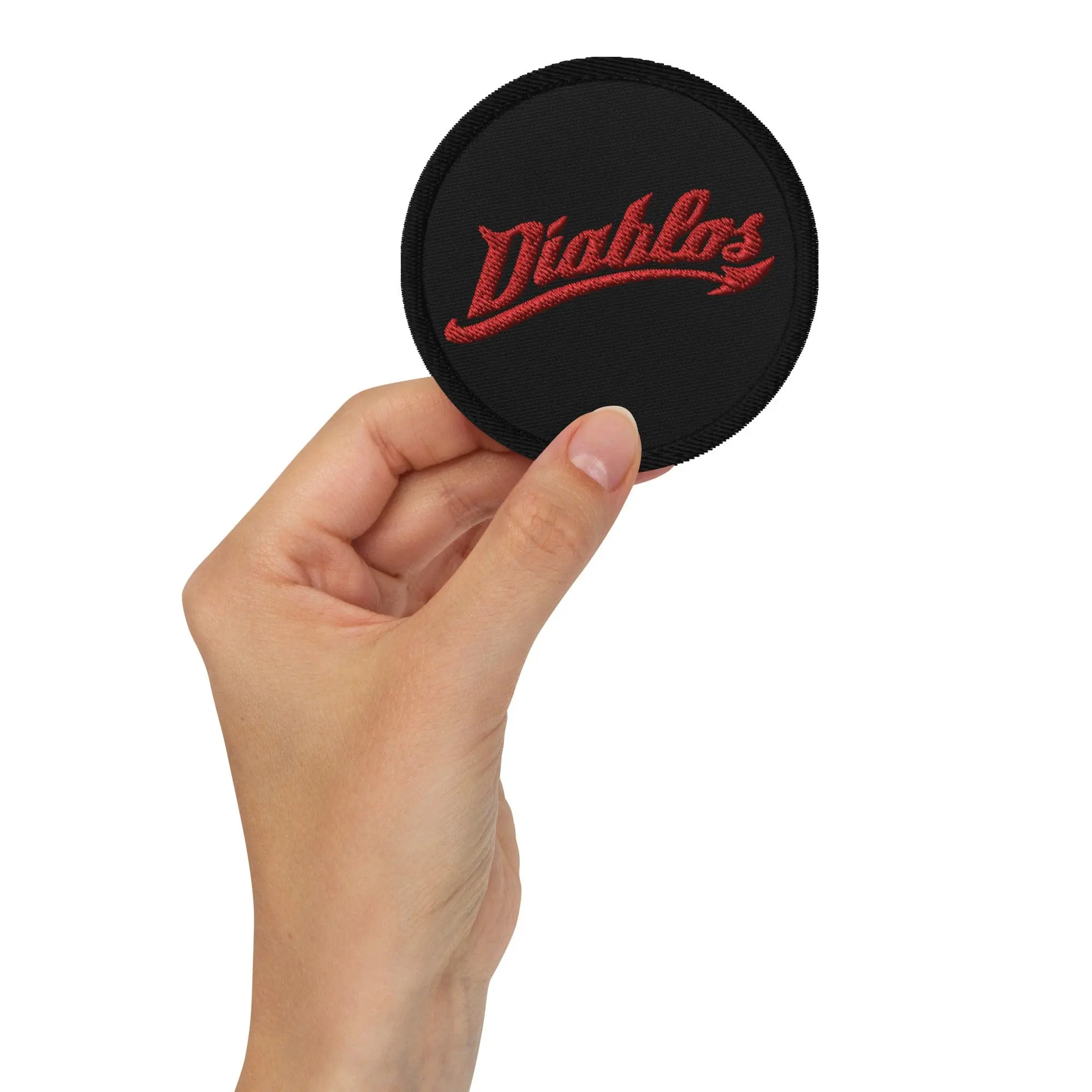 Diablos Rojos del Mexico Embroidered patches, Black, 3"