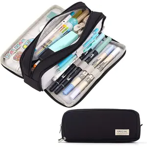 Multi Layer Pencil Case, Large Capacity Pencil Bag, Stationery Storage Bag, Stationery Supplies for Students School Home, Office Supplies