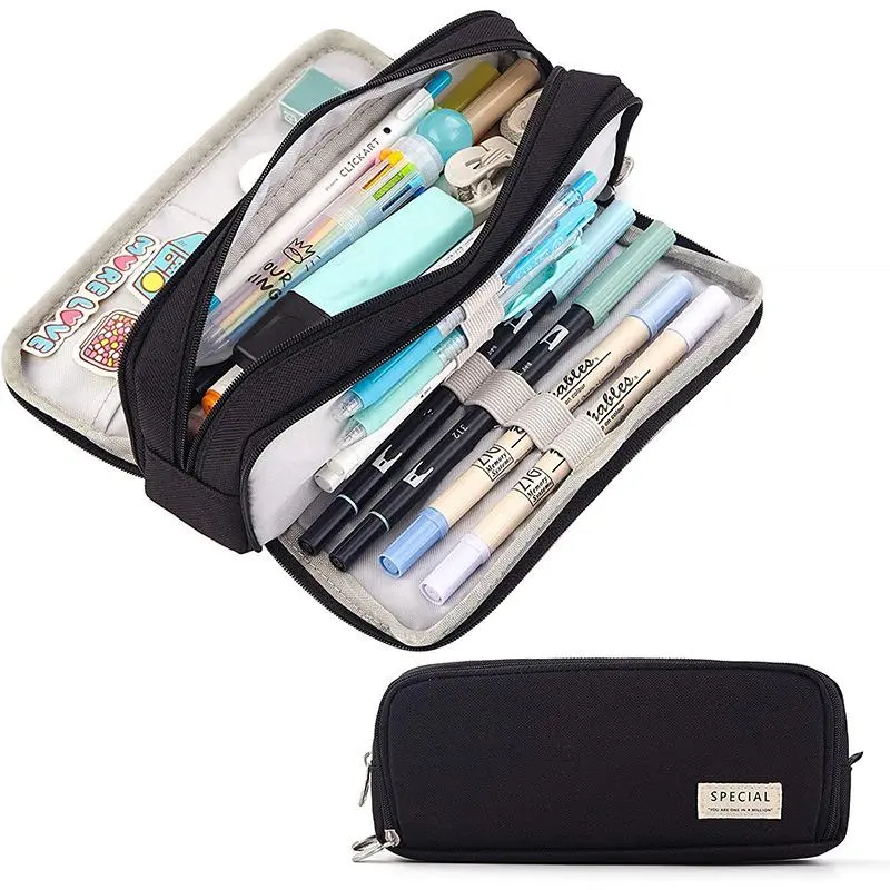 Multi Layer Pencil Case, Large Capacity Pencil Bag, Stationery Storage Bag, Stationery Supplies for Students School Home, Classroom Supplies, Office Supplies, Desk Supplies