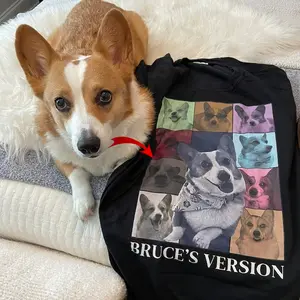 Custom Dog  shirt, Custom Dog Cat Shirt, Custom Pet Portrait Shirt, HL20