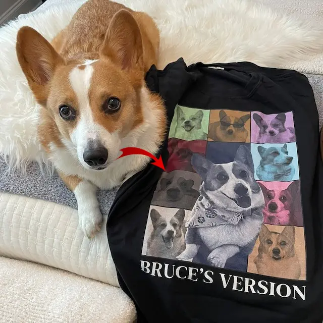 Custom Dog  shirt, Custom Dog Cat Shirt, Custom Pet Portrait Shirt, HL20