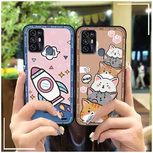 Shockproof Soft case Phone Case For ZTE Blade A52 Waterproof Phone Protector Protective Graffiti Silicone Cartoon Cute Dirt-resistant TPU Mobile Case Anti-knock Anti-dust Cover