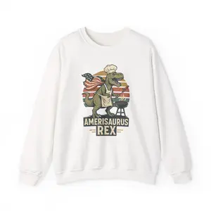 Spirited Retro BBQ Dino Sweatshirt