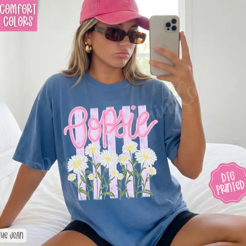 Oopsie Daisy Shirt Comfort Colors, Trendy Women's Summer Crop, Comfort Colors Tank Tops
