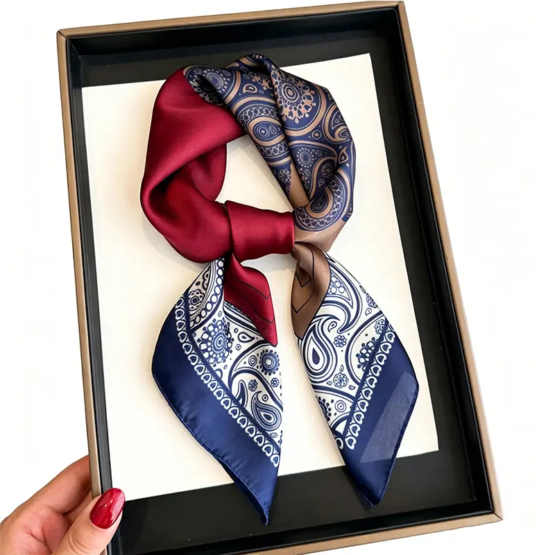 Women's Bohemian Square Head Scarves, Vintage Paisley Printed Shawl, All-Seasons Daily Fashion Accessories for Women, Scarf Head Wrap, Bohemian Scarves & Shawls