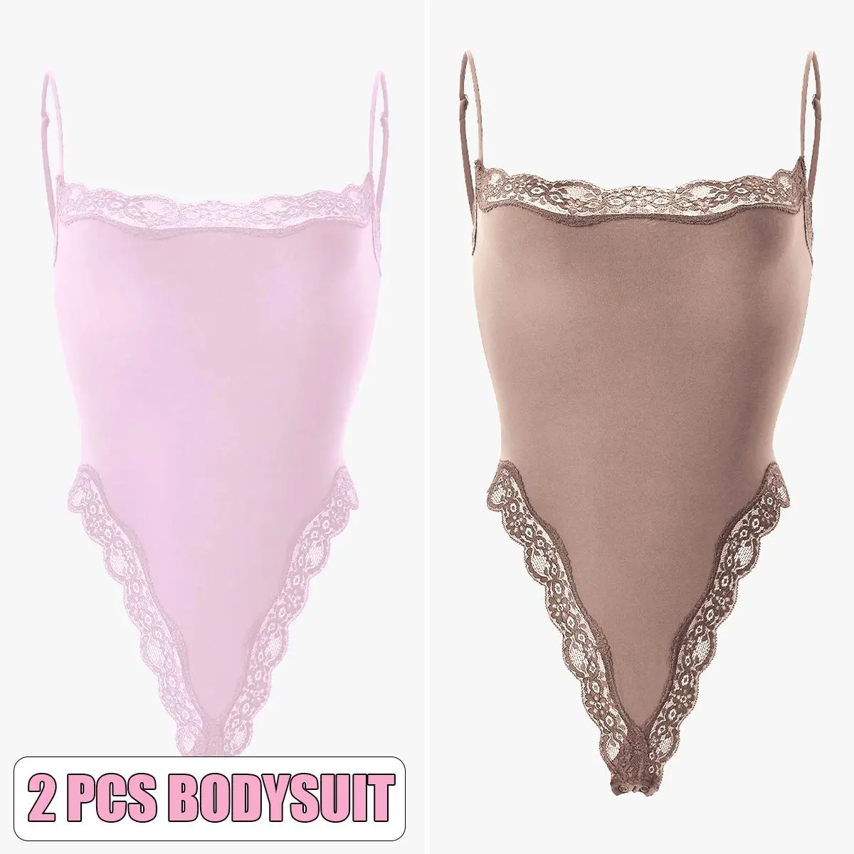 2pcs Bodysuit(Sienna/Pink)