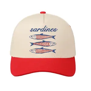 Sardines Red Two Tone Canvas Hat