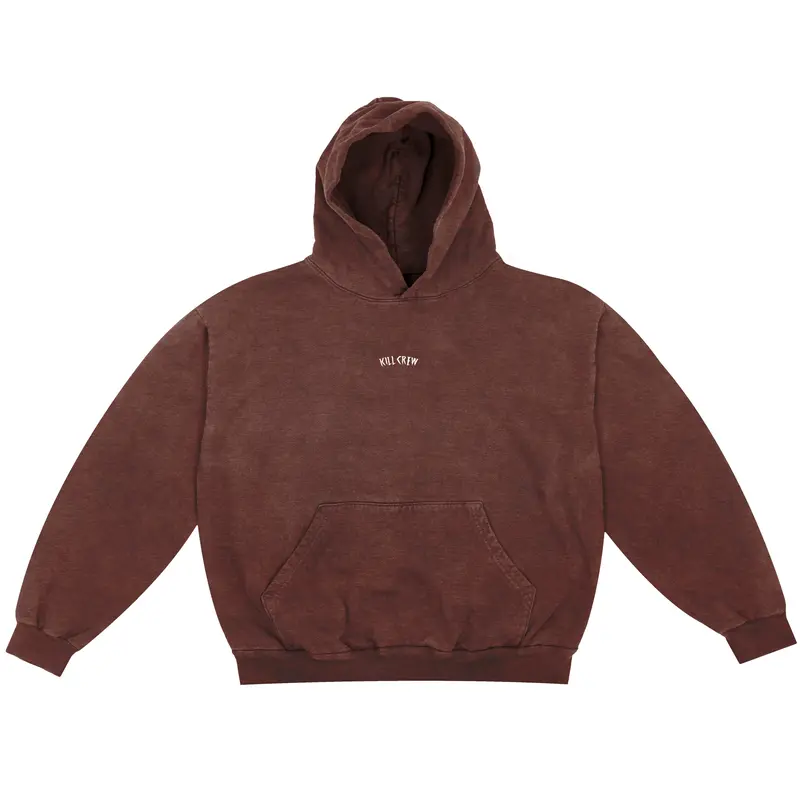 Kill Crew Mens Oversized Plain Cotton-Polyester Blend Fleece Hoodie - Long Sleeve, Ribbed Neck, Ribbing on Cuff, Soft Hemmed, Casual Top, Comfortable Sweatshirt, Gifts for Him