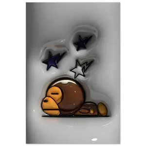 [Sale off up to 65%][Free Ship][No Frame] Baby Milo - 3D - Art, home living room bedroom, wall art, wall art canvas print, wall decor, unframed poster