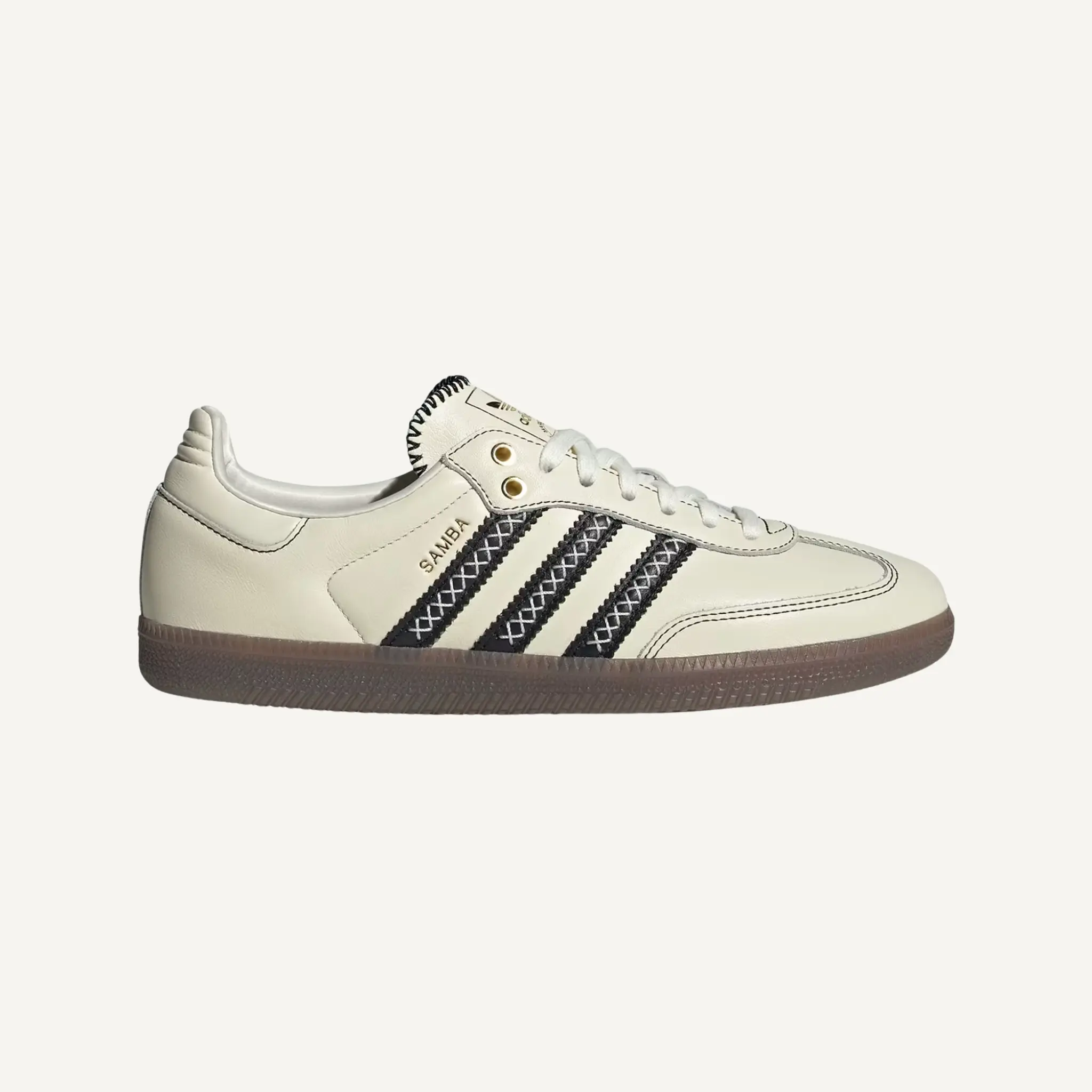 Adidas Originals Men's Off-White/Black/Gum Samba OG Sneakers, LA6442