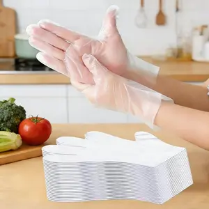 Food Safe TPE Gloves Disposable, Premium Thick Gloves for Handling Meat Dough, Snug Fit Non-Slip Gloves for Everyday Kitchen Use – For Home Cooking Baking Meal Prep