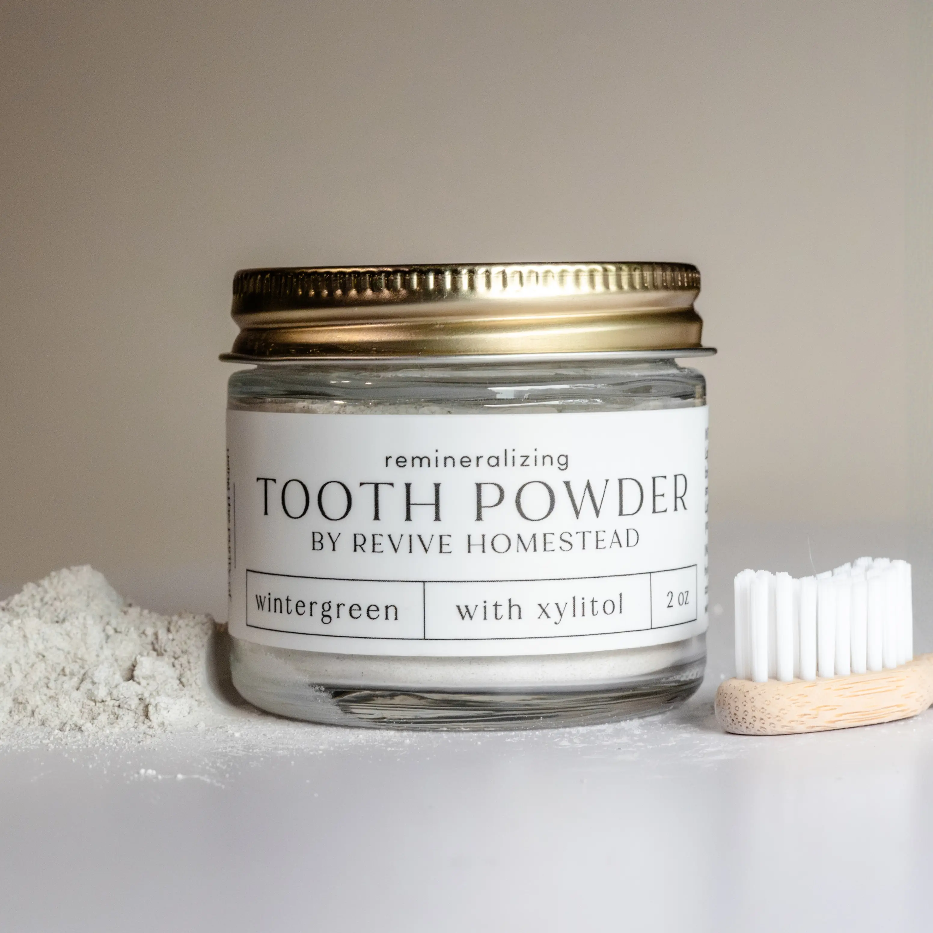 Tooth Powder with Hydroxyapatite - Fluoride-Free, Teeth Whitening, Gentle, Sensitive, Vegan Option, Remineralizing, Natural Toothpaste Alternative for