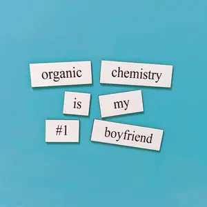 Chemistry Word Magnets - Lab Office Decor Chemist Magnetic Poetry Set - Leave Funny Messages and Rants to Professor and Lab Mates - Genius Lab Gear