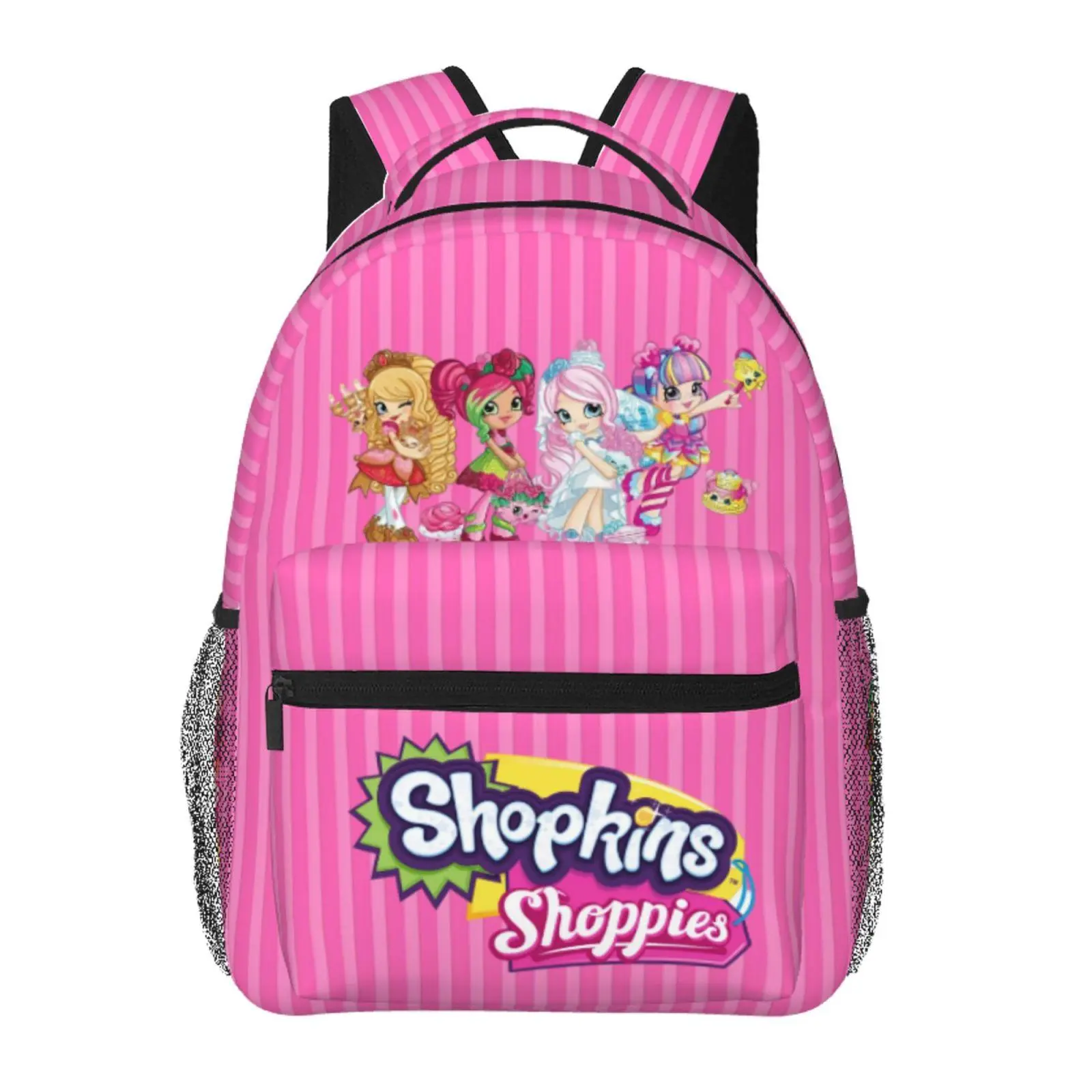Shopkins Backpack Shopkins cartoon Large Capacity Laptop Backpack Shopkins Shoppies Lightweight Casual School Daypack, Unisex Book Bag for Teens Boys & Girls