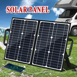 45W Solar Panel Foldable Solar Portable Charger For Car Boat RV Campground Hiking Camping