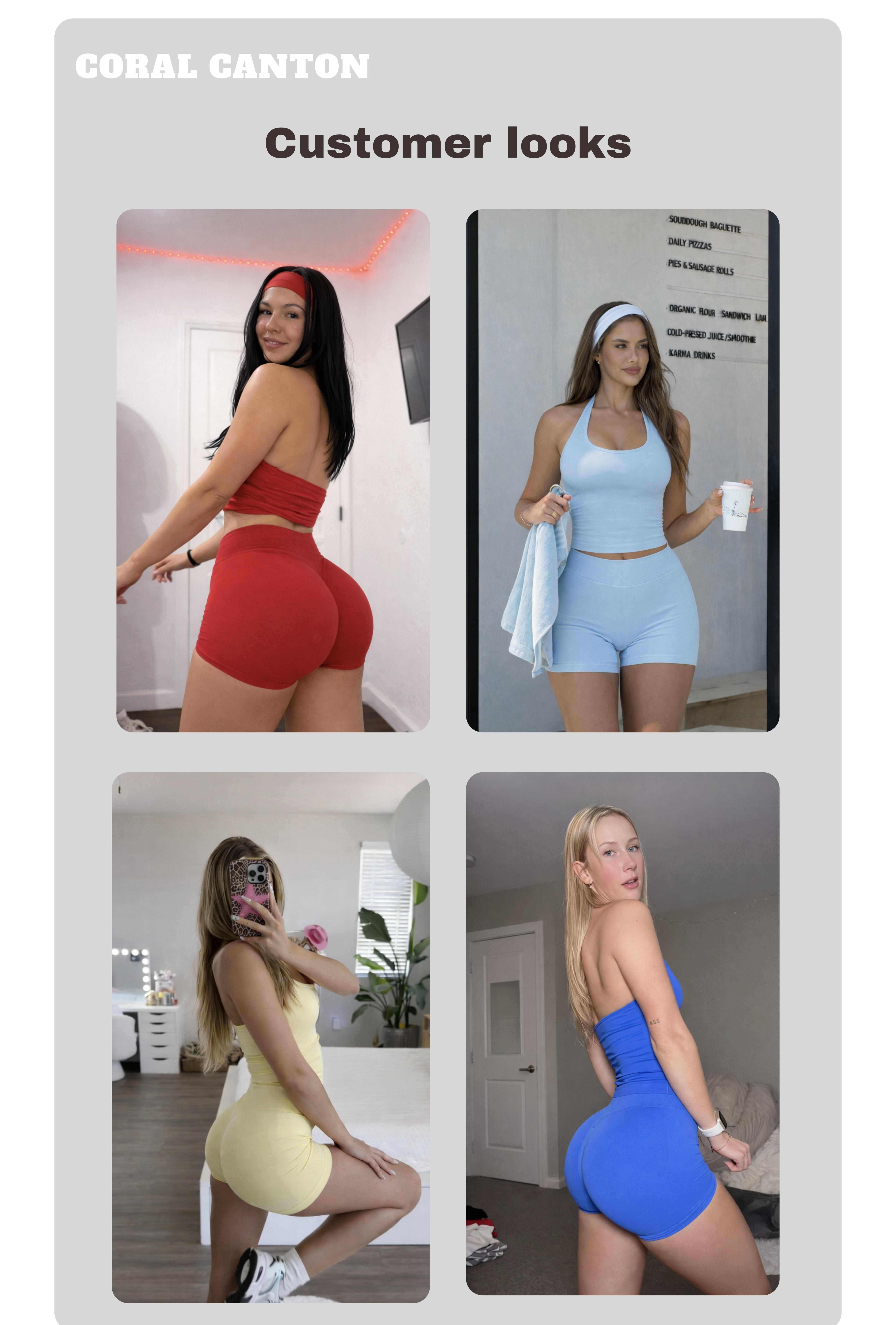 Coral Canton 2pcs Impact Halter Tops