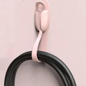 2pc Cable Management Clips, Adhesive Line Organizer Hooks for TV, Computer, Home & Office, Multi-Scene Wire Rack (////transparent)