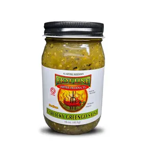 Garlicky Greengo Salsa 3-Pack | All Natural | Gluten Free | Go Texan | Texas Salsa | Hot Line Pepper Products