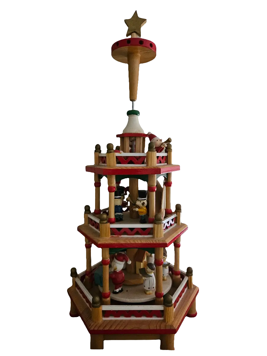 German Christmas Pyramid – 3-Tier Carousel