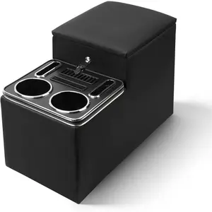 Center Console Between Seat with a Lock, Center Console Organizer for Minivans,  & Motorhome, Automotive Center Consoles with Cup and Phone Holder